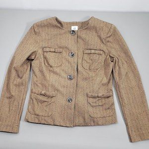 CAbi Tan Herringbone Blazer